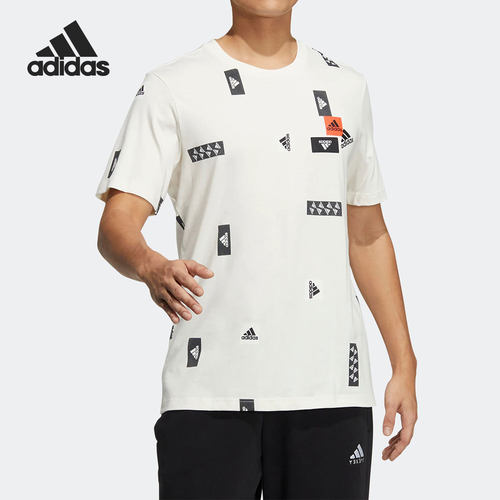 Adidas/阿迪达斯 正品新款男子宽松透气休闲运动短袖HM2965