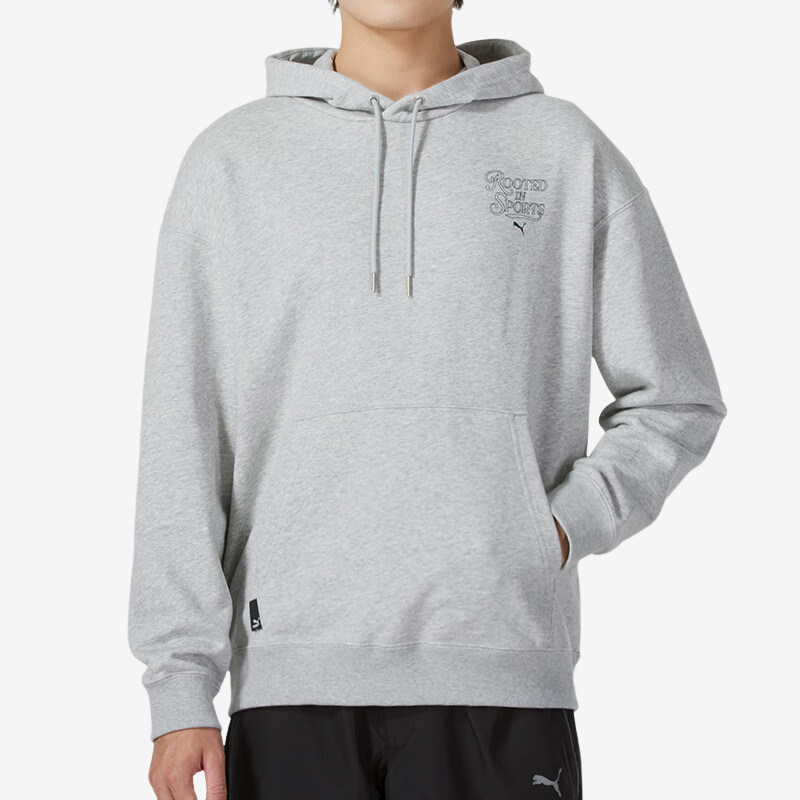 Puma/彪马正品休闲透气秋季新款男士宽松运动口袋套头连帽卫衣