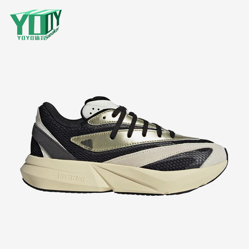 Adidas/阿迪达斯正品LIGHTBLAZE新款女经典黑米白色跑步鞋JR7209
