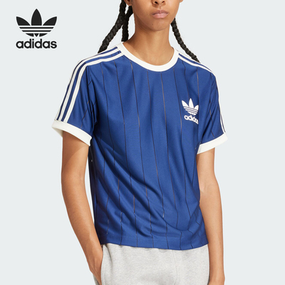 Adidas/阿迪达斯正品三叶草女士夏季复古运动短袖T恤IR7466