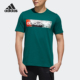 短袖 Adidas 复古字母印花时尚 NEO男士 T恤GJ8897 阿迪达斯正品