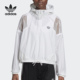 FU3845 三叶草女子半拉链连帽风衣外套 Adidas 阿迪达斯正品