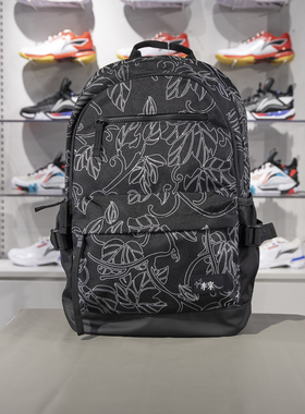 李宁正品中国文化系列男女款时尚印花大容量运动双肩包ABSU099-3