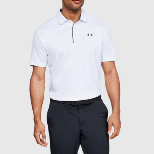 UA/安德玛正品Tech Polo 2.0男子纯色运动训练POLO衫1290140-100