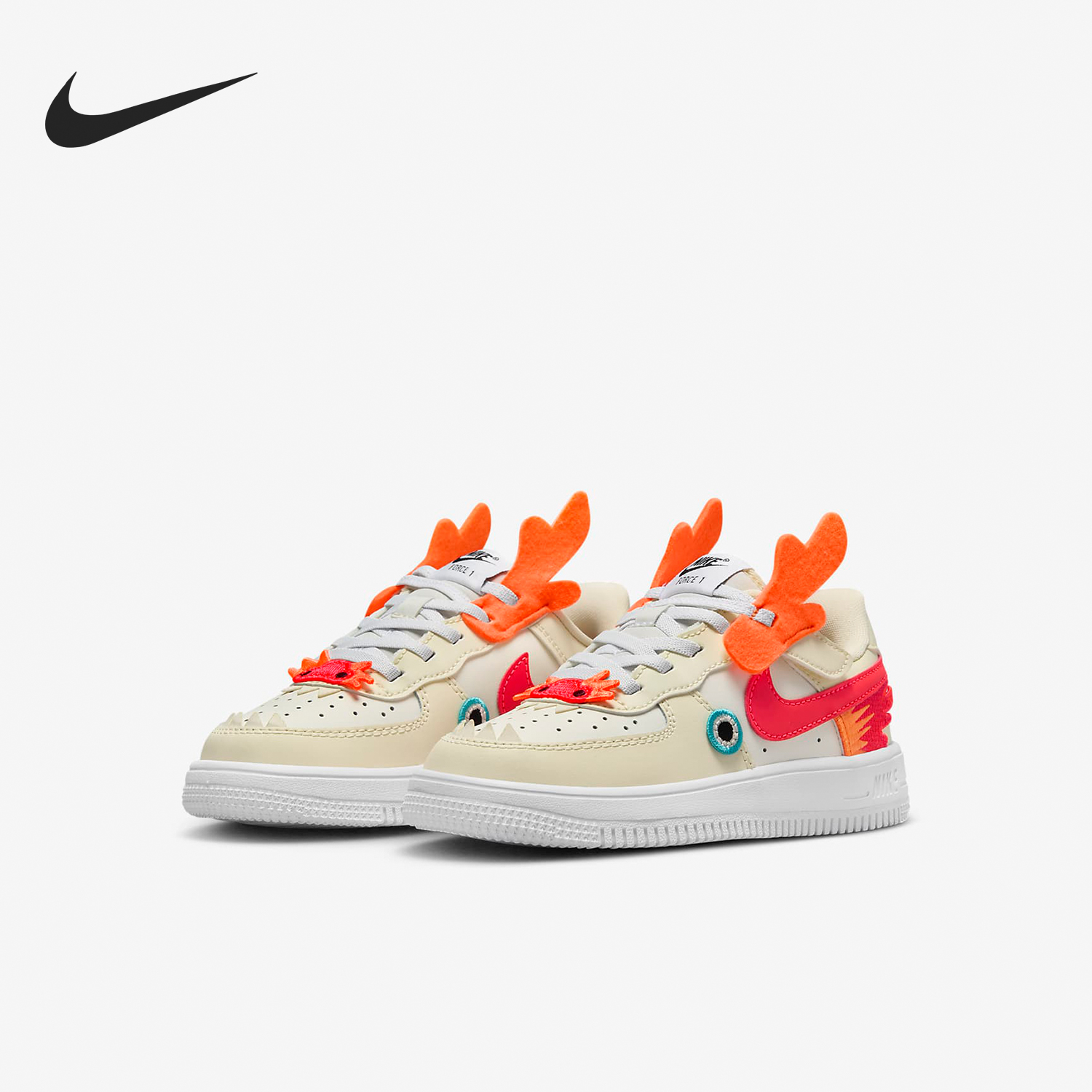 Nike/耐克Force 1 Low EasyOn LV8 1龙年限定幼童运动童鞋FZ5522