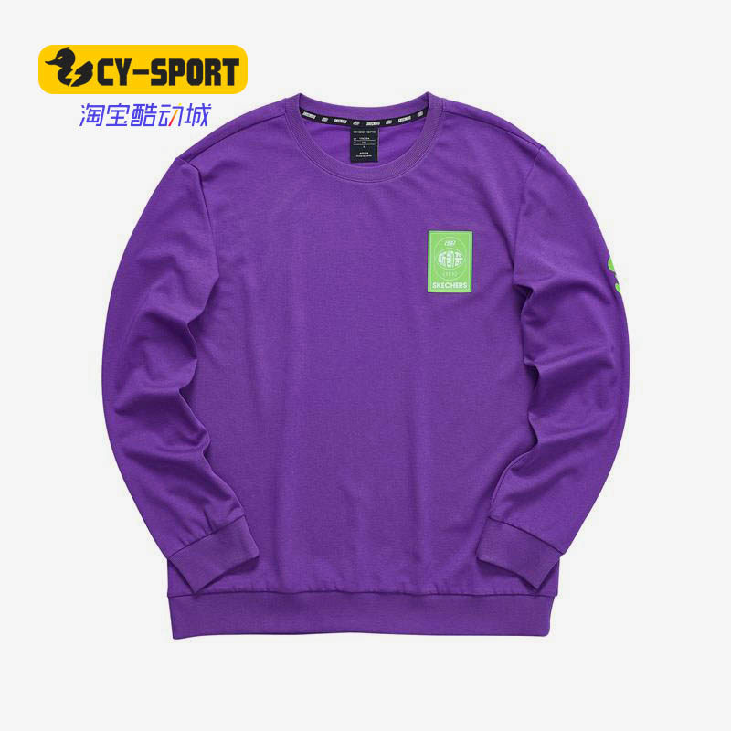 Skechers/斯凯奇正品春季男子休闲印花个性运动卫衣 L121U174