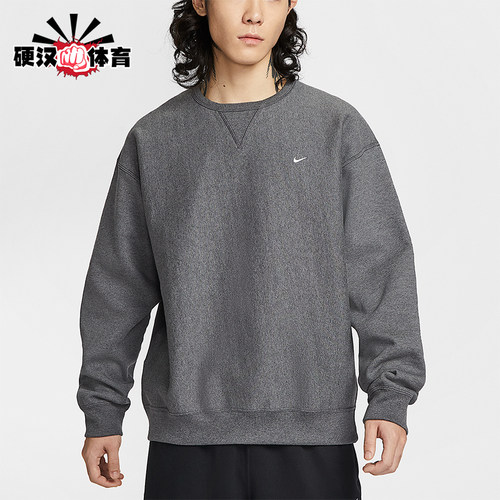 Nike/耐克正品Solo Swoosh 男士运动圆领加绒针织卫衣HV1087-071