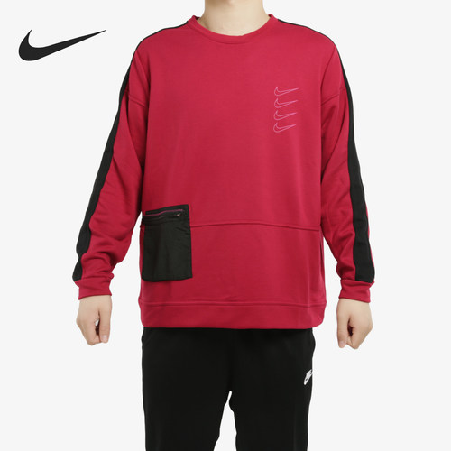 Nike/耐克正品春秋男士侧拉链口袋长袖卫衣套头衫CJ4624-620