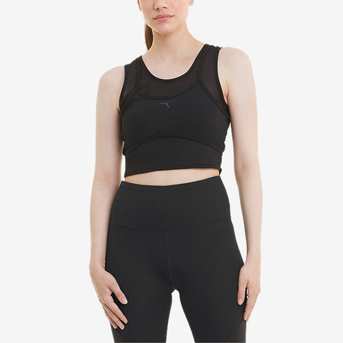 Puma/彪马正品新款女子简约修身透气训练运动内衣520223-01