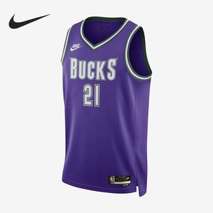 Nike/耐克正品DRI-FIT 男子密尔沃基雄鹿运动球衣DO9450-505