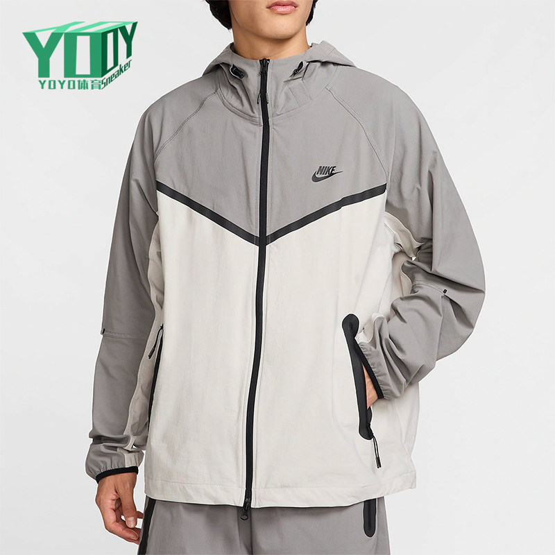 Nike/耐克正品男士透气连帽拉链时尚长袖经典夹克外套HM7151-014