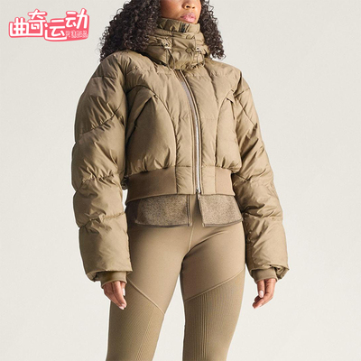 Adidas/阿迪达斯正品2025秋季款女士运动连帽保暖短款棉服JM3652