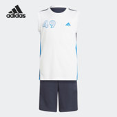 两件套运动套装 Adidas GM7070 大童无袖 夏季 阿迪达斯正品 新款
