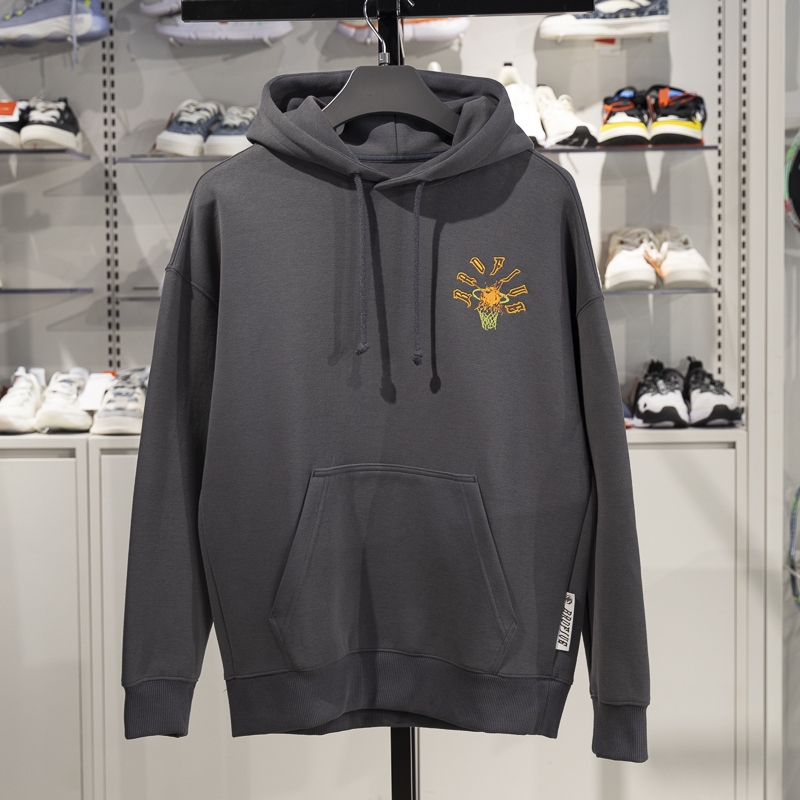李宁正品反伍篮球系列男子潮流印花宽松套头连帽卫衣AWDT089-5