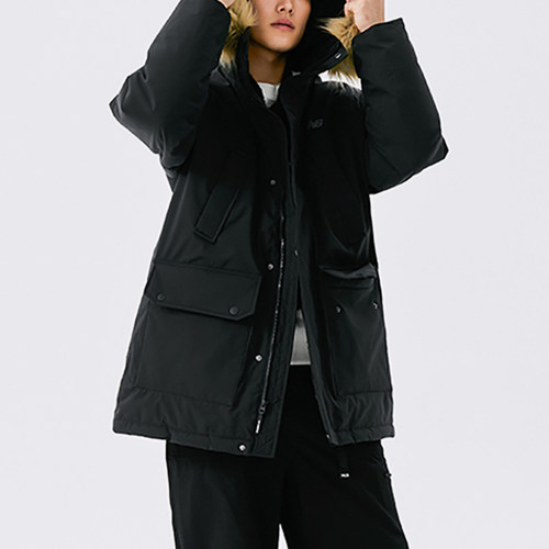 New Balance/NB正品户外男士多口袋保暖连帽羽绒服AMJ44300-BK