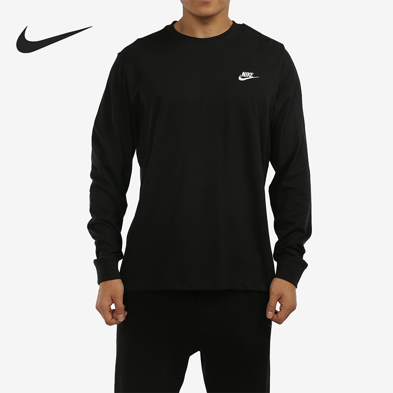 Nike/耐克正品春季新款男士宽松透气圆领经典长袖T恤AR5194-010