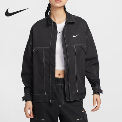 Nike/耐克正品新款女士拼接宽松梭织翻领夹克外套IB5588-010