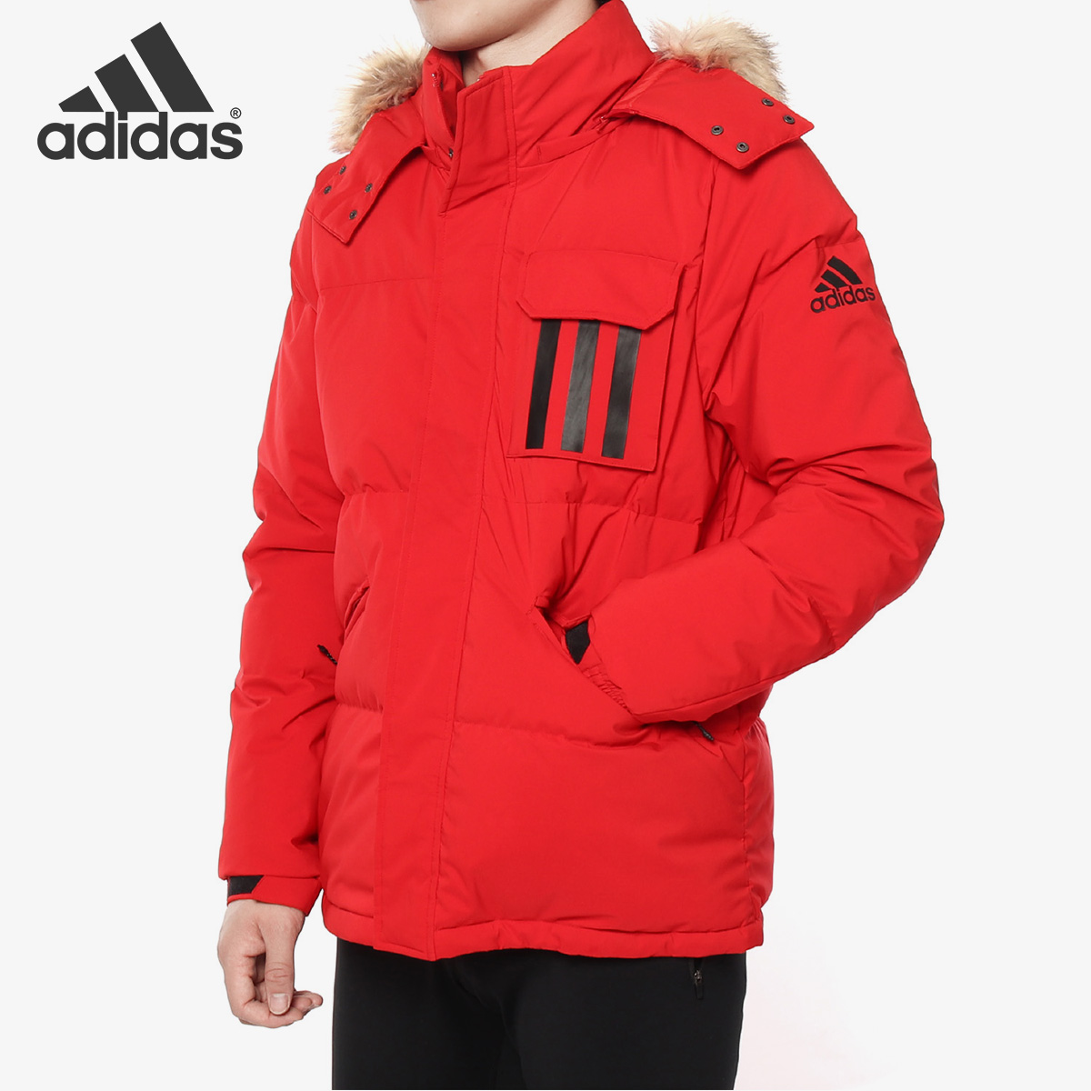 Adidas新款羽绒服休闲连帽外套