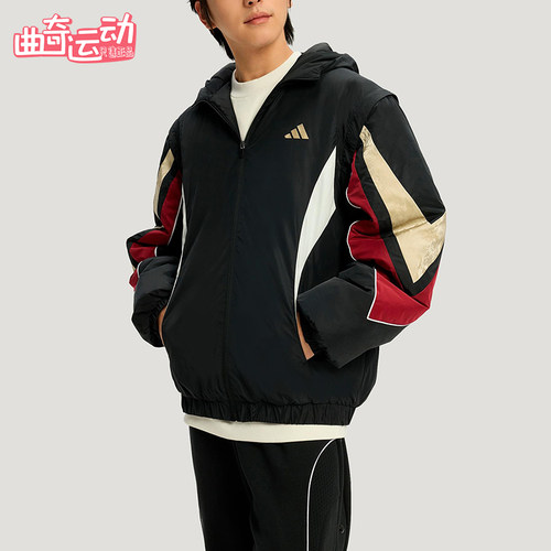 Adidas/阿迪达斯正品BB LNY JKT男士运动可拆卸篮球棉服KS3171