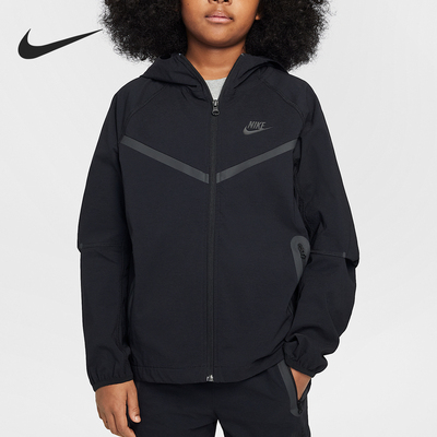 Nike/耐克正品2025新款大童运动连帽拉链夹克外套HQ8911-010