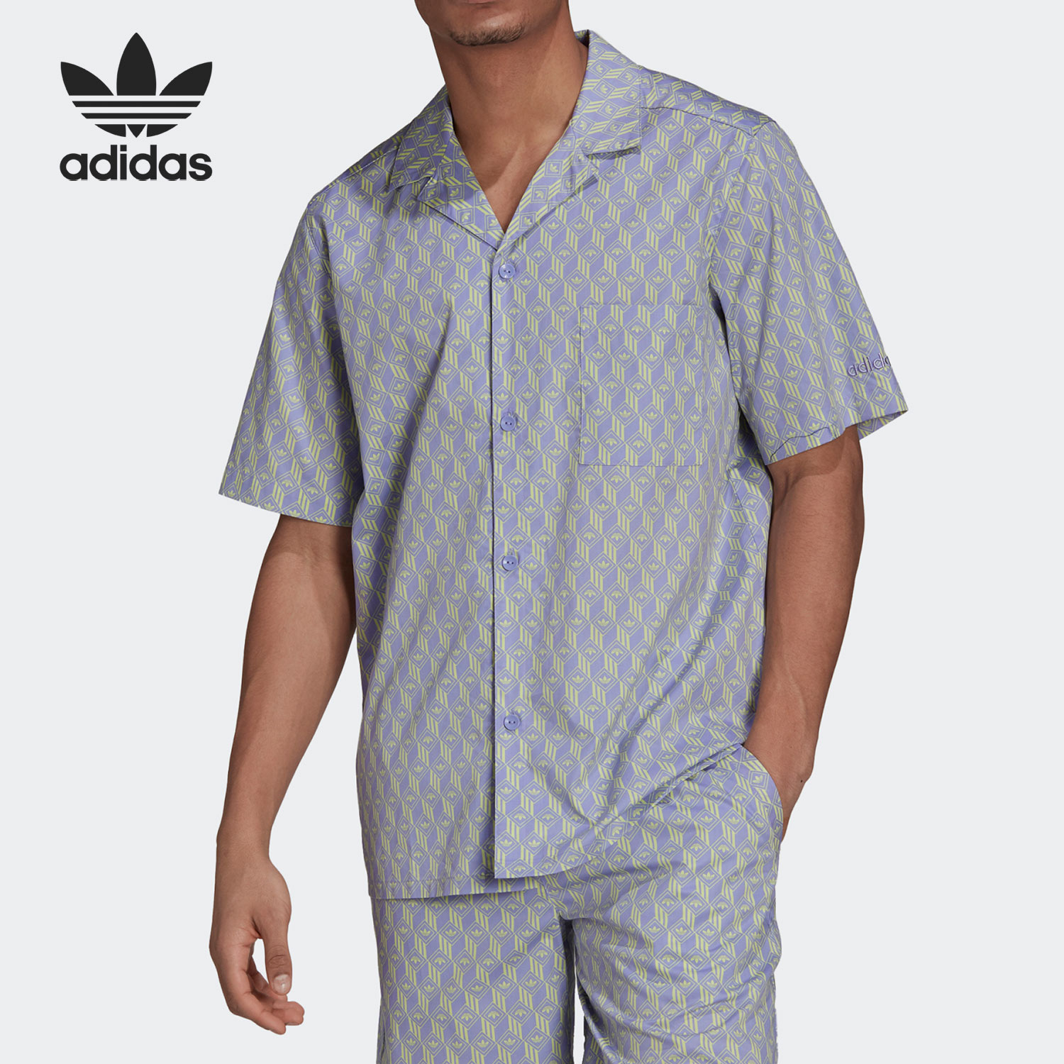 Adidas/阿迪达斯正品当季男子新款短袖休闲运动T恤衬衫 HB1830