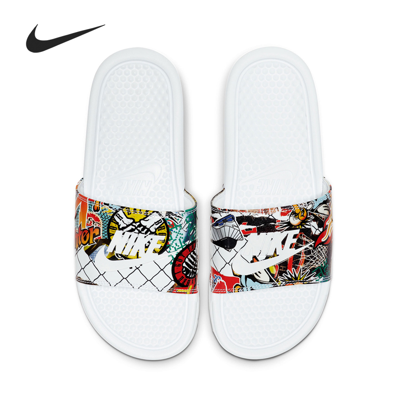 Nike/耐克正品 BENASSI JDI PRINT 女子休闲运动拖鞋CK0731-111