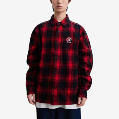 Converse/匡威正品新款男士复古格纹潮流长袖衬衫10027548-A01