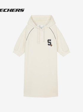 Skechers/斯凯奇正品夏女子运动休闲舒适连帽连衣裙 L322W024