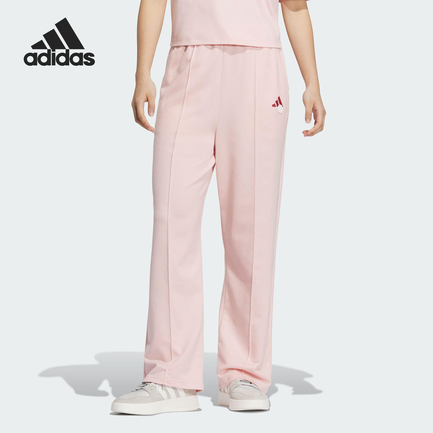 Adidas/阿迪达斯正品2025女士宽松运动户外直筒长裤JZ4158