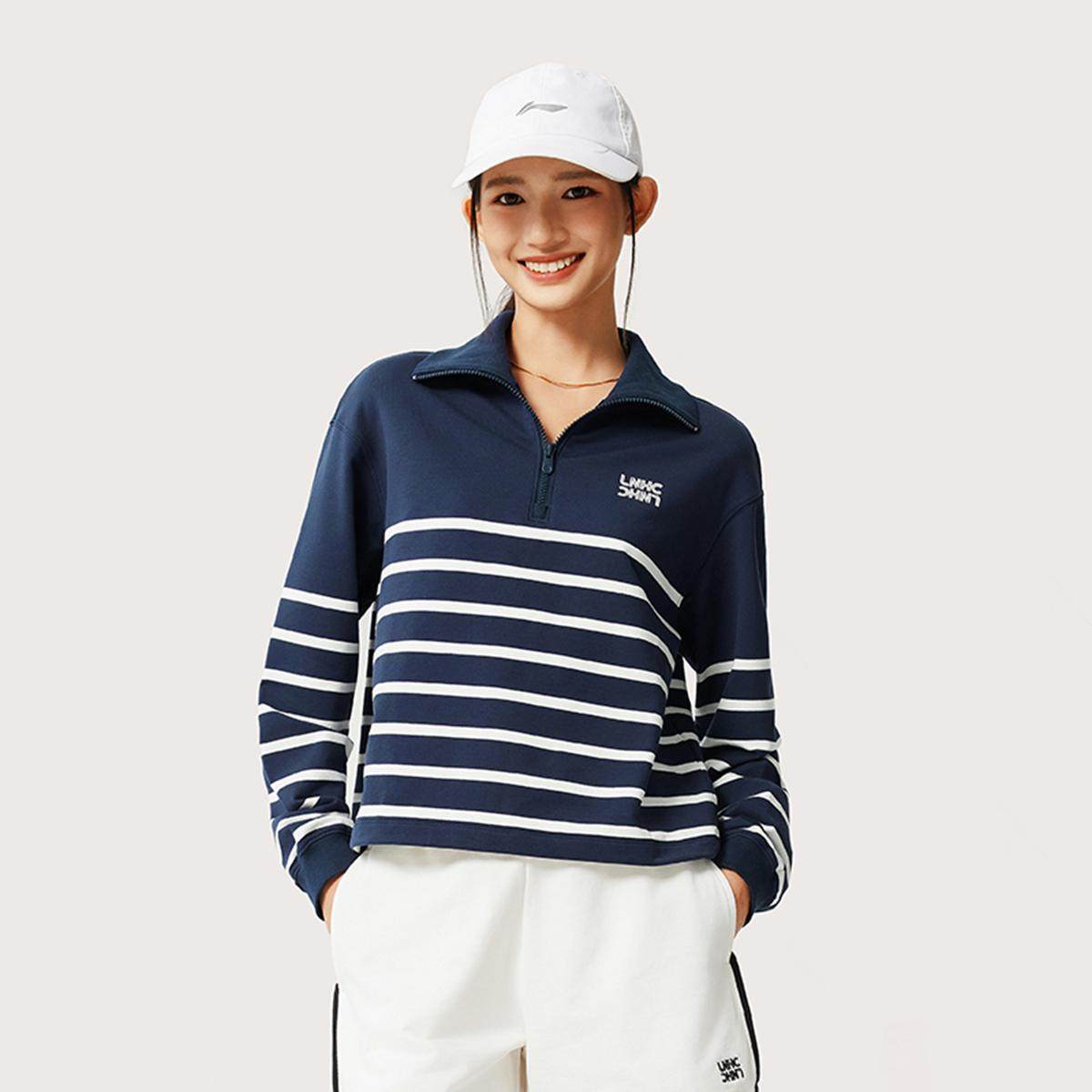 李宁正品运动时尚系列女子复古休闲舒适透气宽松套头卫衣AWDV372,运动服/休闲服装,运动卫衣/套头衫,淘宝优惠券,粉丝福利购,淘宝优惠卷