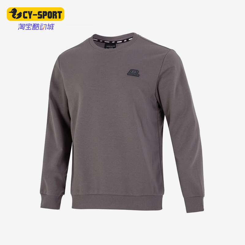 Skechers/斯凯奇正品夏新款男子圆领针织套头衫卫衣 L322M040