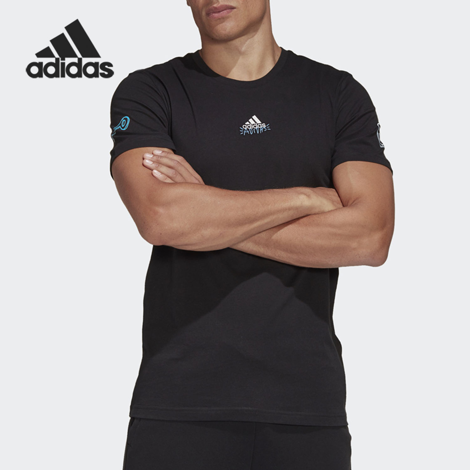 Adidas/阿迪达斯正品Doodle 360男运动型格短袖T恤 FN1731 FR5534