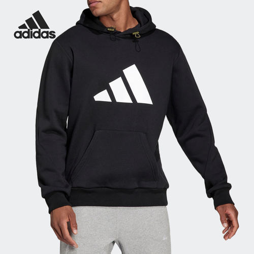Adidas/阿迪达斯正品秋冬男子加绒保暖运动连帽卫衣H46512