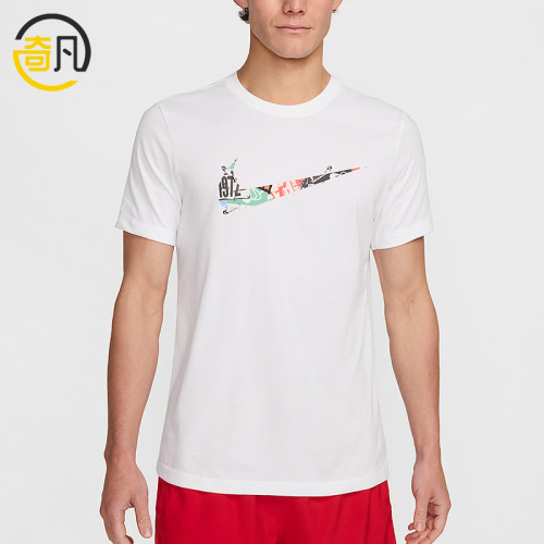 Nike/耐克正品男士经典时尚透气徽标圆领短袖T恤HJ3660-100