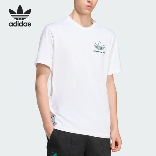 Adidas/阿迪达斯正品三叶草男士运动足球透气圆领短袖JZ1593