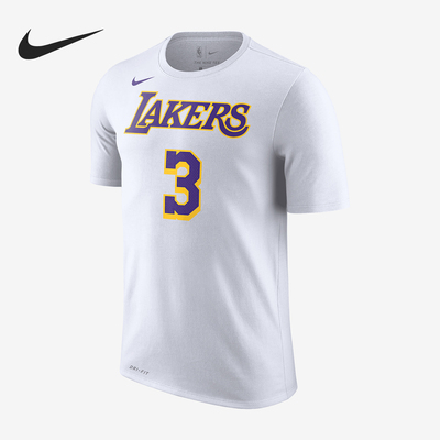 Nike/耐克正品舒适洛杉矶湖人队NIKEDRI-FITNBA男子T恤BQ1541-100