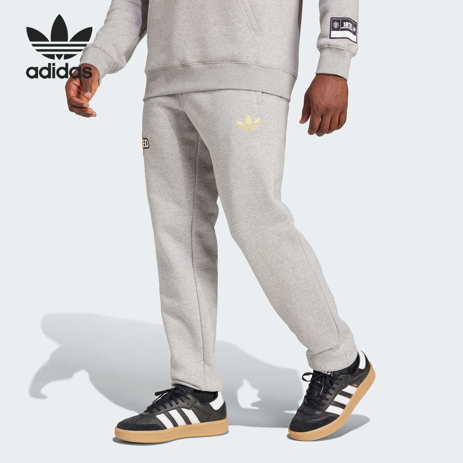 Adidas/阿迪达斯正品三叶草男士美式校园风运动长裤JF0367