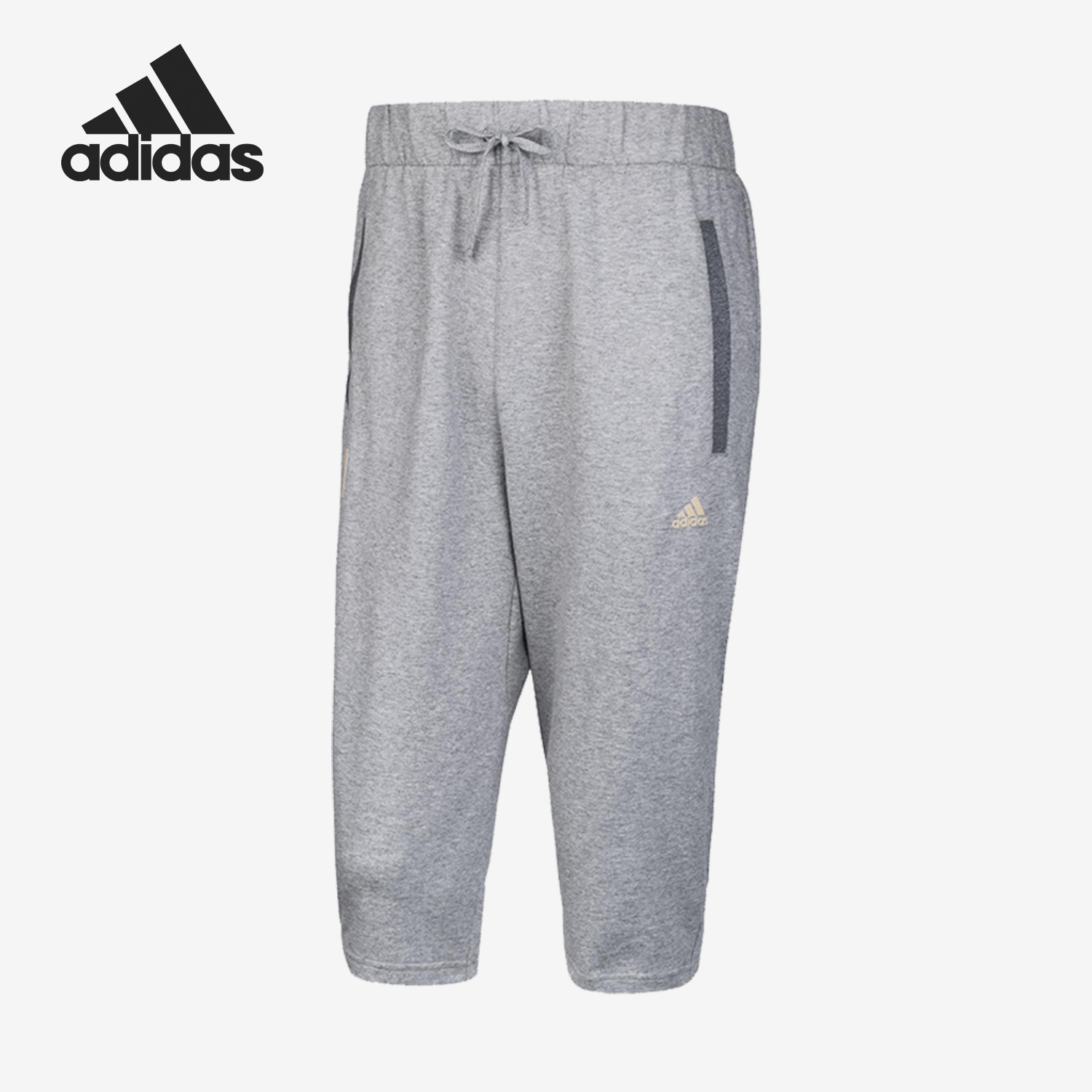 Adidas/阿迪达斯正品男子宽松透气针织休闲运动七分裤 BK3312