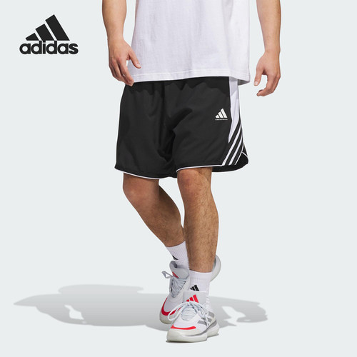 Adidas/阿迪达斯正品2025夏季款男士运动篮球宽松短裤JX6381