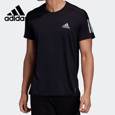 Adidas/阿迪达斯正品男子反光跑步运动透气短袖T恤 GC7873
