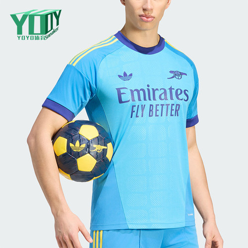 Adidas/阿迪达斯正品三叶草男士套头足球短袖运动T恤KB9966