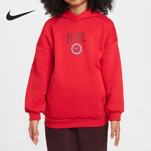 HJ3371 Nike Fleece大童宽松连帽卫衣套头衫 Club 657 耐克正品