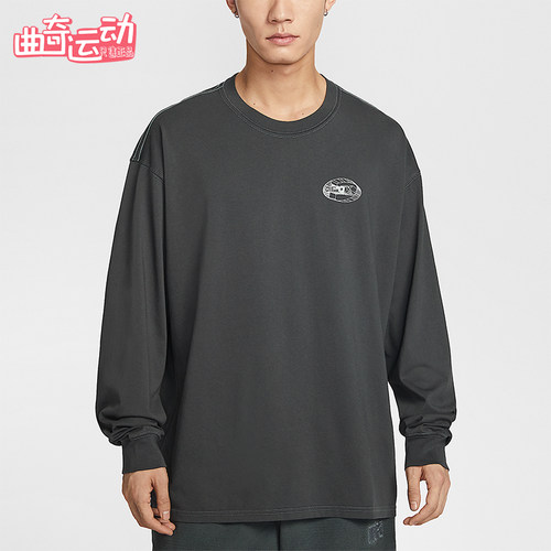 Nike/耐克正品男士印花套头简约时尚圆领长袖T恤IQ3770-070