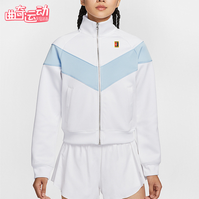 Nike/耐克正品2025秋季款女士针织运动拼接立领外套IO0486-100