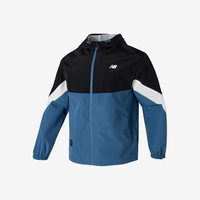 New Balance/NB正品运动男子拼接梭织连帽夹克外套NAE12121-DBL
