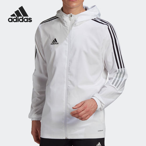 Adidas/阿迪达斯正品男子21年运动服连帽上衣梭织防风夹克 GP4966