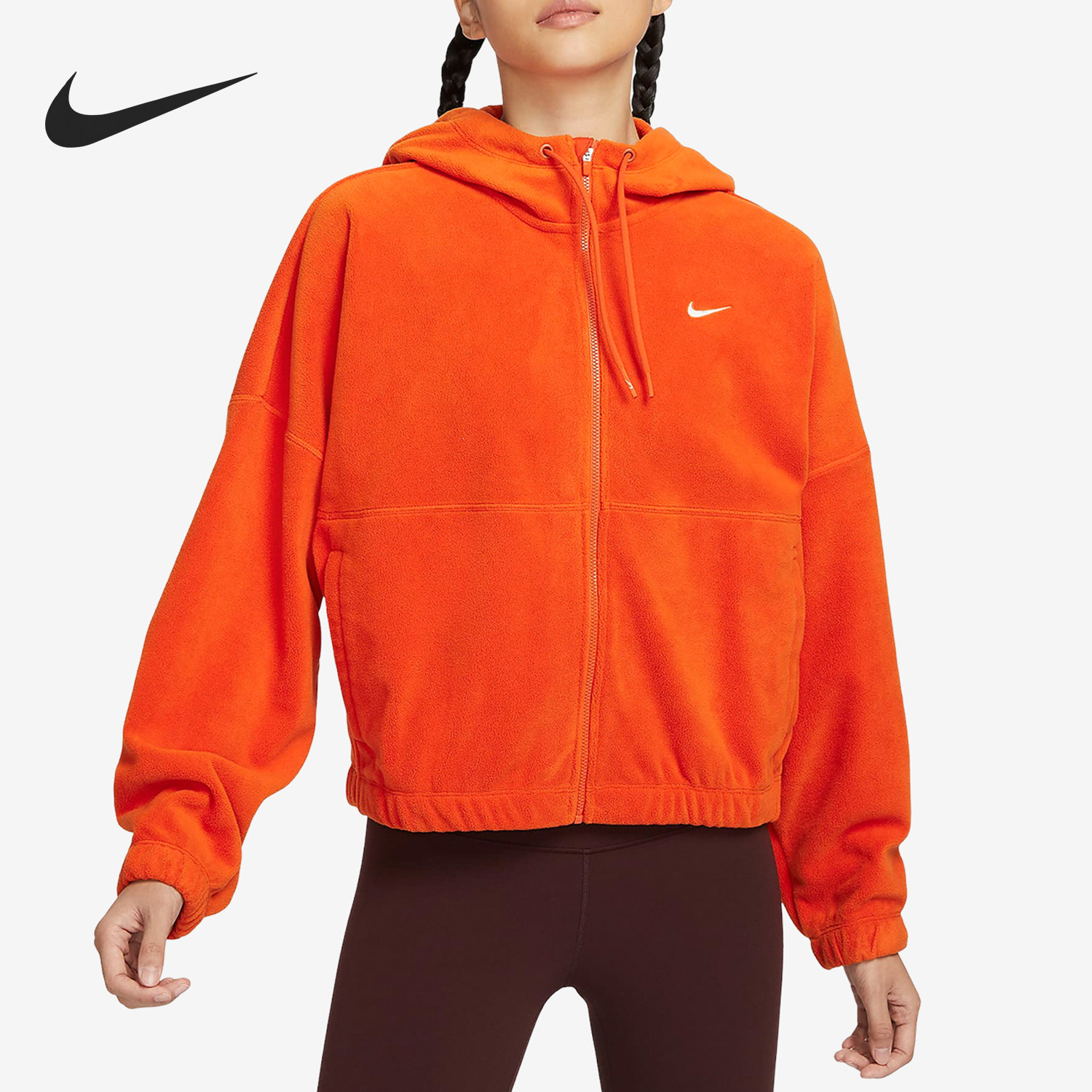 Nike/耐克正品舒适冬季款女士连帽刺绣运动外套FB5639-893