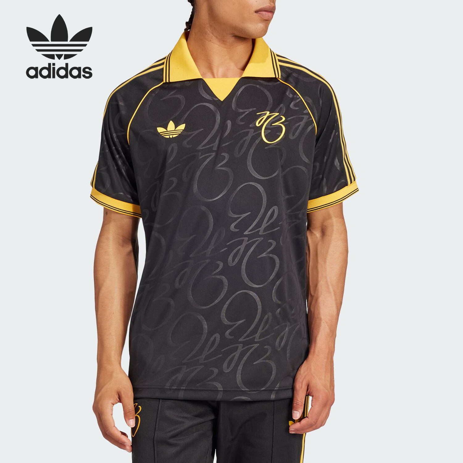 Adidas/阿迪达斯正品三叶草男士翻领足球宽松透气短袖IM7918