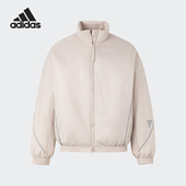 反光条宽松休闲立领棉服JY0212 2024男士 Adidas 阿迪达斯正品