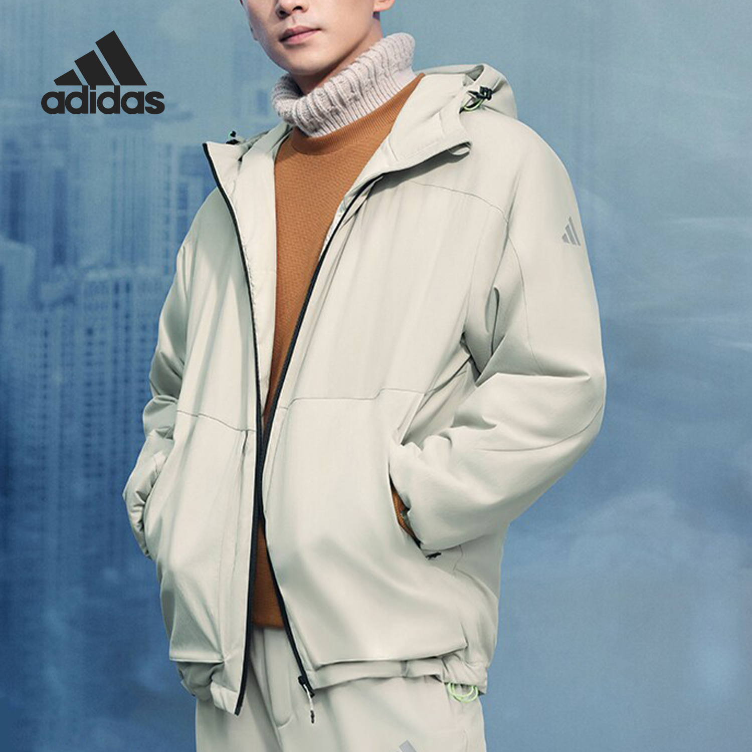 Adidas/阿迪达斯正品新款男士拒水防泼保暖运动棉服JY4194